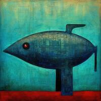 balena cubismo arte olio pittura astratto geometrico divertente scarabocchio illustrazione manifesto tatoo foto