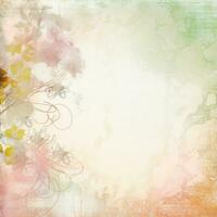 album dolce acquerello illustrazione mano disegnato pastello romantico Stampa confine telaio nozze foto