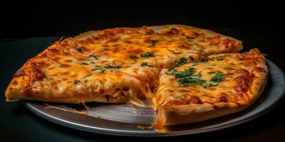 italiano Pizza professionale studio cibo fotografia sociale media elegante tessuto caldo moderno anno Domini foto