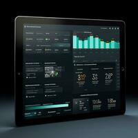 tavoletta modello ui interfaccia statistico grafico diagramma schermo sito web presentazione pannello di controllo modello foto