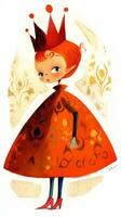 Principessa ragazza fiaba personaggio cartone animato illustrazione fantasia carino disegno libro arte grafico foto