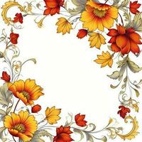 floreale telaio saluto carta scrapbooking acquerello dolce illustrazione confine nozze fiori foto