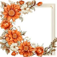 floreale telaio saluto carta scrapbooking acquerello dolce illustrazione confine nozze fiori foto