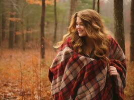 fiducioso più dimensione donna a dondolo sua viaggio ai generativo foto