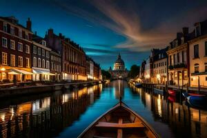 il città di amsterdam è un' bellissimo città nel il Olanda. ai-generato foto