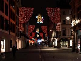 decorazioni natalizie a strasburgo, francia foto