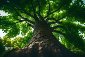 un' albero nel il foresta. ai-generato foto