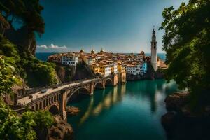 il bellissimo città di borgo san marco nel Italia. ai-generato foto