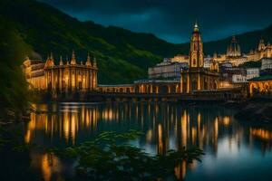 il città di salisburgo, Austria. ai-generato foto