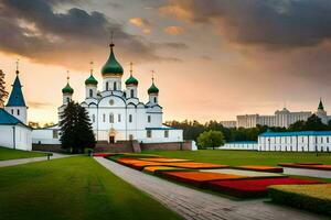 il Cattedrale di il santo attraversare nel Kazan, Russia. ai-generato foto