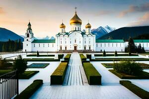 il russo ortodosso Cattedrale nel il città di kazan. ai-generato foto