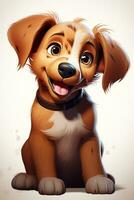 carino Marrone cane cartone animato foto