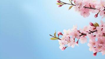 bellissimo rosa sakura fiori, primavera sfondo. generativo ai foto