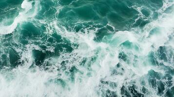 oceano onde, blu mare acqua struttura, astratto sfondo. generativo ai foto