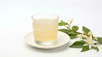 foto di un' gelsomino tè bevanda isolato su bianca sfondo. generativo ai
