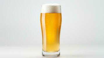 foto di un' birra bevanda isolato su bianca sfondo. generativo ai