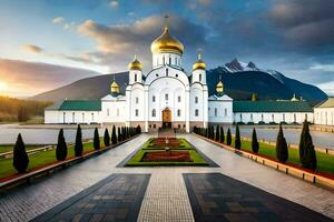 il Cattedrale di il santo attraversare nel Russia. ai-generato foto