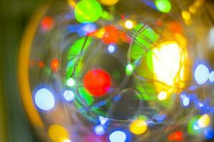 immagine led bokeh luce per sfondo astratto sfocato foto