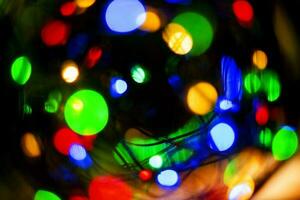 immagine led bokeh luce per sfondo astratto sfocato foto