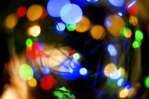 immagine led bokeh luce per sfondo astratto sfocato foto