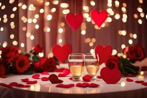 San Valentino giorno è un' giorno per celebrare amore e romanza. ai-generato foto