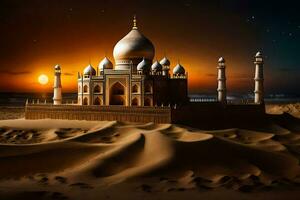 il taj Mahal è un' famoso monumento nel India. ai-generato foto