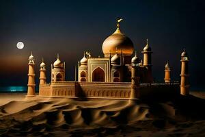 il taj Mahal è un' famoso mausoleo nel India. ai-generato foto