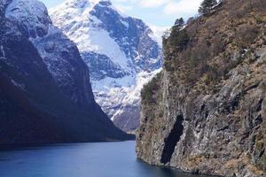 con una nave da crociera attraverso l'ardalsfjord foto