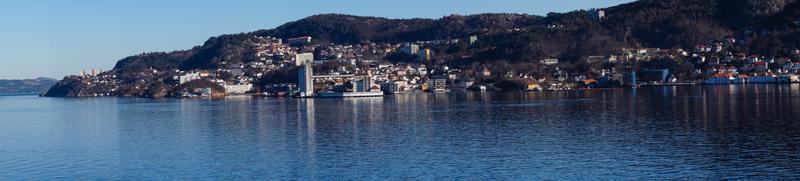 bergen dal punto di vista del monte floyen foto