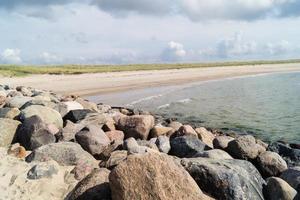 sulla spiaggia di blavand ho danimarca foto