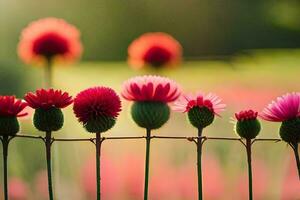 foto sfondo il sole, fiori, il campo, il campo, il campo, il campo,. ai-generato