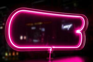 energico neon stile rosa Chiacchierare icona Aggiunge un' vivace toccare ai generato foto