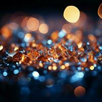 bokeh Magia astratto fondale ornato con scintillante luci, un incantevole visivo sinfonia per sociale media inviare dimensione ai generato foto