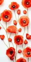 papavero giorno. memoria di tutti il soldati chi morto nel guerre coinvolgere grande Gran Bretagna. generativo ai foto