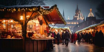 Natale giusto. posto per testo o il tuo Prodotto. generativo ai foto