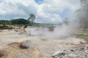 furnas fumarole su sao miguel isola nel il azzorre arcipelago foto