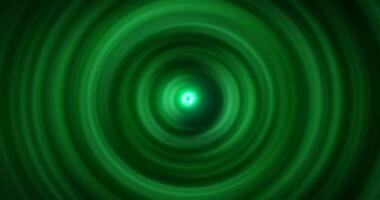 astratto sfondo di luminosa verde raggiante energia Magia radiale cerchi di spirale tunnel fatto di Linee foto