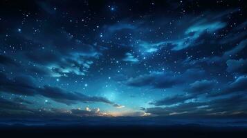 bellissimo notte cielo sfondo ai generato foto