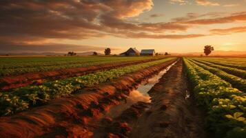 agricoltura azienda agricola natura ai generato foto