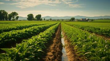 agricoltura azienda agricola natura ai generato foto