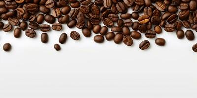 caffè fagioli isolato bianca sfondo copia spazio, internazionale caffè giorno, ai generato foto