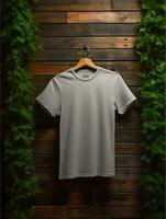 vuoto grigio maglietta per modello design ai generato foto