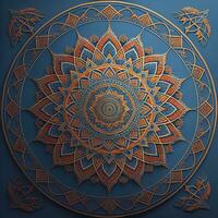 mandala modello. Vintage ▾ decorativo elementi. mano disegnato orientale sfondo. ai generativo foto