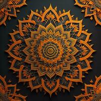 mandala modello. Vintage ▾ decorativo elementi. mano disegnato orientale sfondo. ai generativo foto