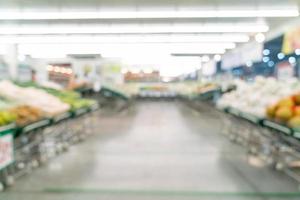 sfocatura astratta e supermercato sfocato per lo sfondo foto