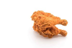 pollo fritto su sfondo bianco foto