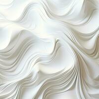 astratto bianca carta onda curva Linee disegno, lusso struttura con liscio e pulito delicato sfondo, ai generativo foto