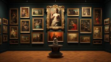 arte galleria foto esposizione nel Museo, ai generativo