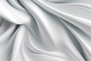 morbido moderno onda leggero grigio e bianca astratto sfondo. generativo ai foto