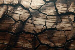 Cracked Vintage ▾ legna struttura sfondo. generativo ai foto